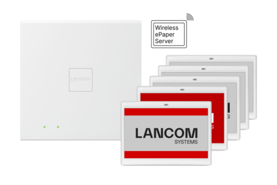 Produktfoto LANCOM Wireless ePaper Room Signage Set