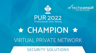 Offizielle VPN-Champion-Auszeichnung der PUR Nutzerbefragung