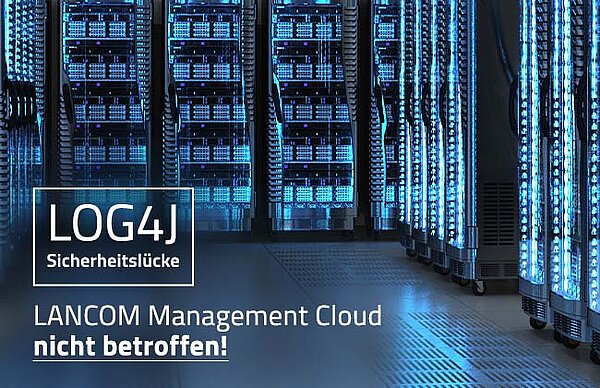 Bild eines Serverraums mit Schriftzug LOG4J