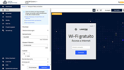 Screenshot: Hotspot-Netz-Erstellung in der LMC