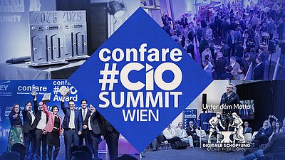 CIOSUMMIT 2026 Wien Collage aus Bildern der letzten CIOSUMMIT Veranstaltungen