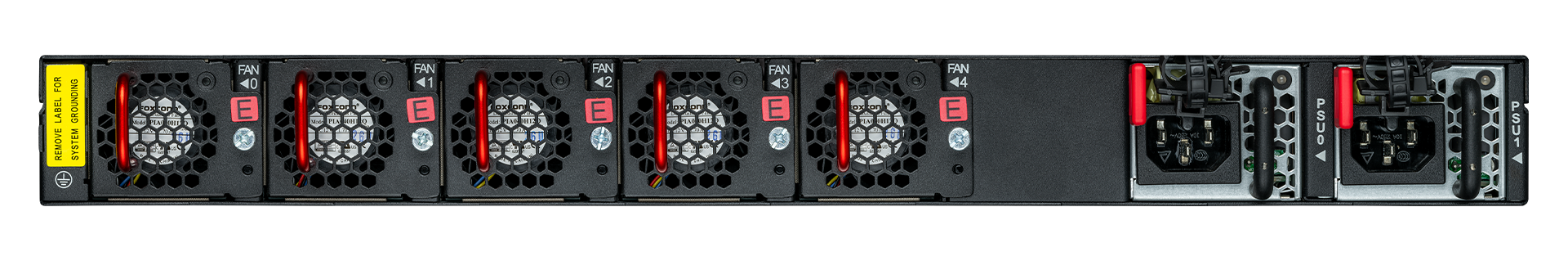 Produktfoto Rückansicht LANCOM YS-7154CF mit Front-to-Back (F2B) Airflow