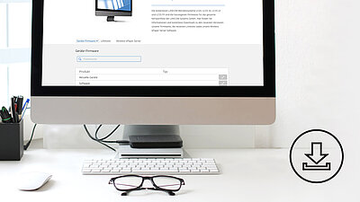 Bildschirm mit geöffneter Download-Seite