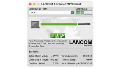 Screenshot LANCOM Advanced VPN Client macOS