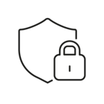 Icon: Security-Schild und Sicherheitsschloss