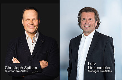 Die LANCOM Experten Christoph Spitzer und Lutz Linzenmeier