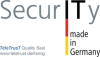 Logo TeleTrusT-Vertrauenszeichen "IT Security made in Germany" des Bundesverbandes IT-Sicherheit e.V.