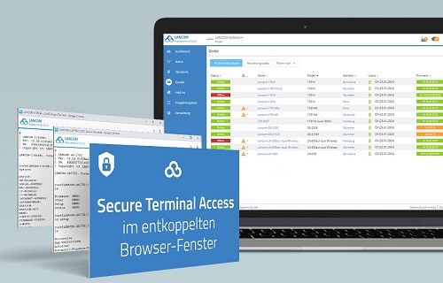 Screenshots der LMC in mehreren Browser-Fenstern