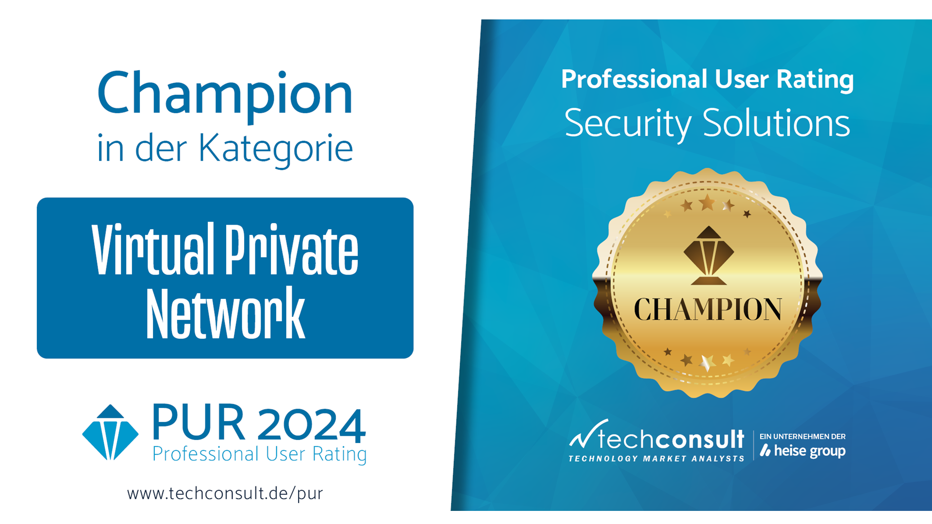 Professional User Rating 2022 Champion Auszeichnung für LANCOM VPN Lösung