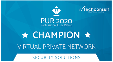 Professional User Rating 2020 Champion Auszeichnung für LANCOM VPN Lösung