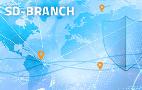 SD-Branch Bild mit vernetzten Standorten auf verschiedenen Kontinenten