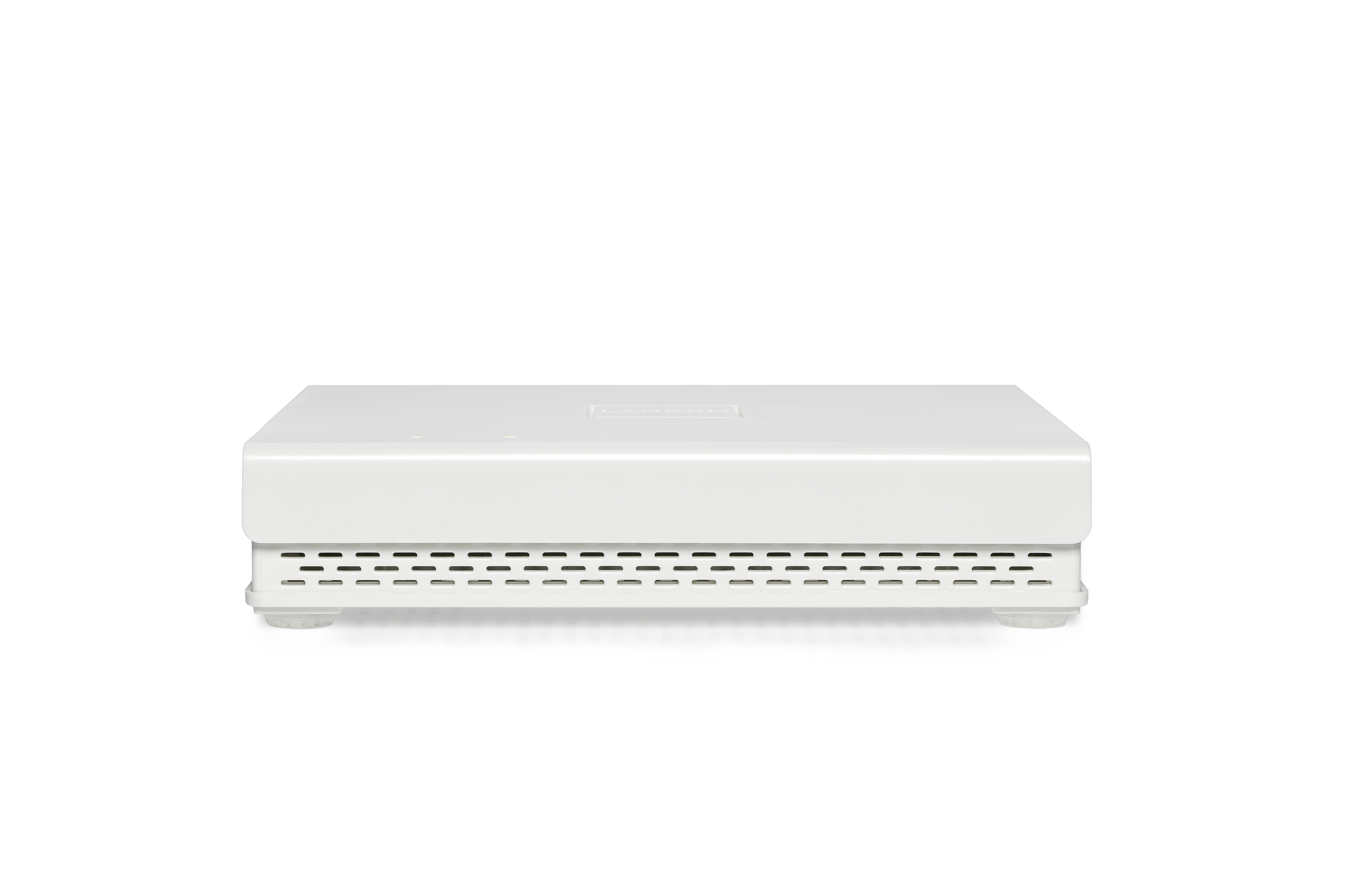 Weißer, eckiger Indoor Access Point mit eingestanztem LANCOM Logo